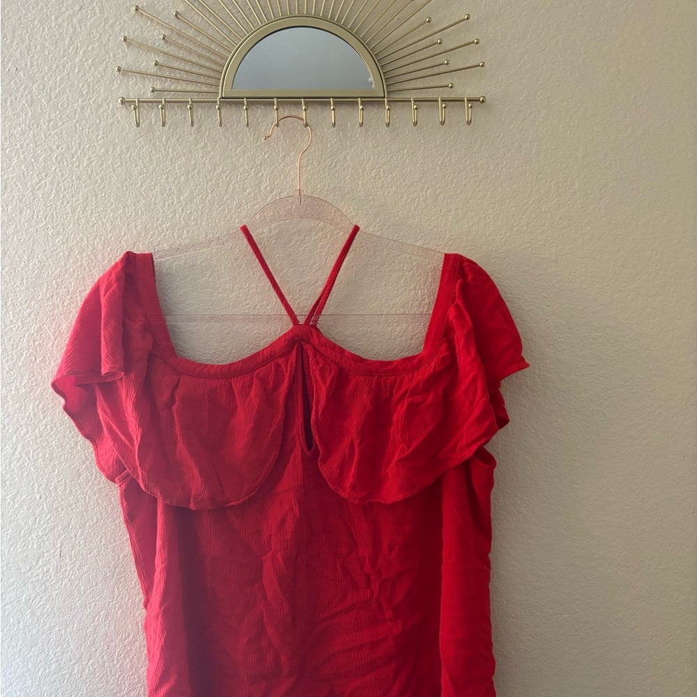 Elegant Red Women's Top